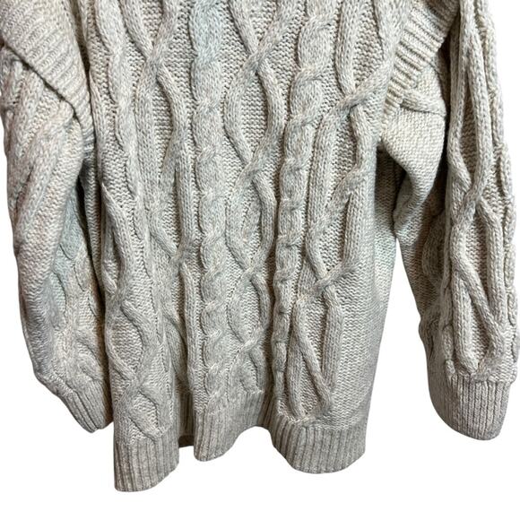 River Island Off-White Cable Knit Turtleneck Sweater - Picture 5 of 10